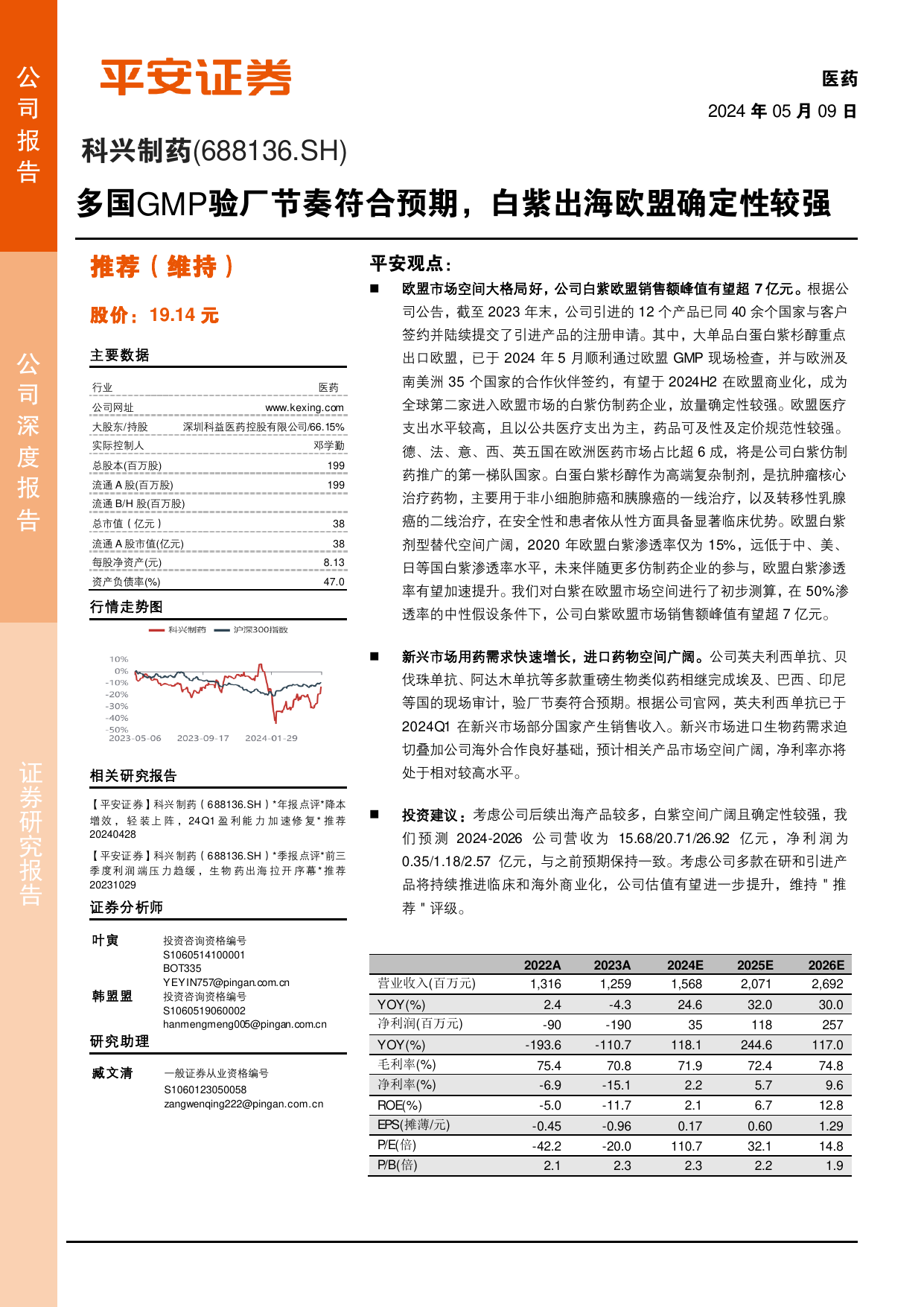 多国GMP验厂节奏符合预期，白紫出海欧盟确定性较强.pdf