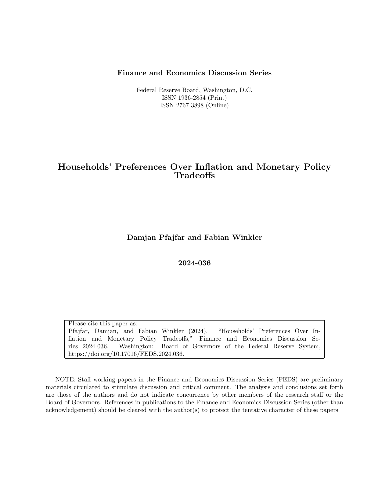 美联储-家庭对通货膨胀的偏好与货币政策权衡（英）.pdf
