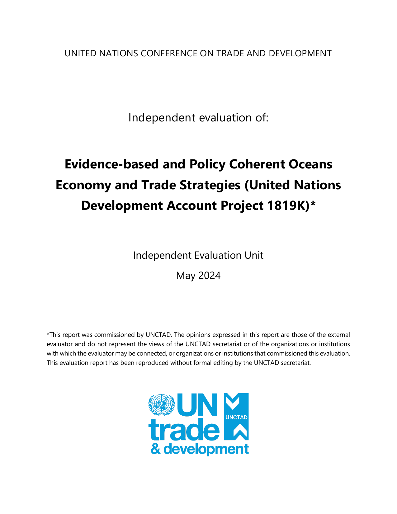 联合国贸易发展委员会-发展账户项目1819K的独立评价：循证和政策一致的海洋经济和贸易战略（英）.pdf