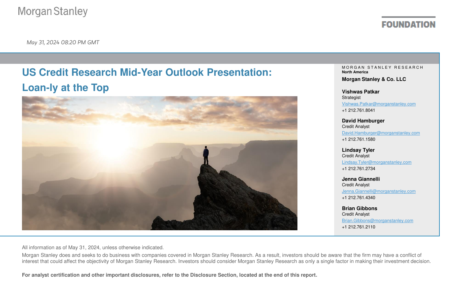 Morgan Stanley Fixed-US Credit Mid-Year Outlook Presentation Macro and Micro-108470347.pdf