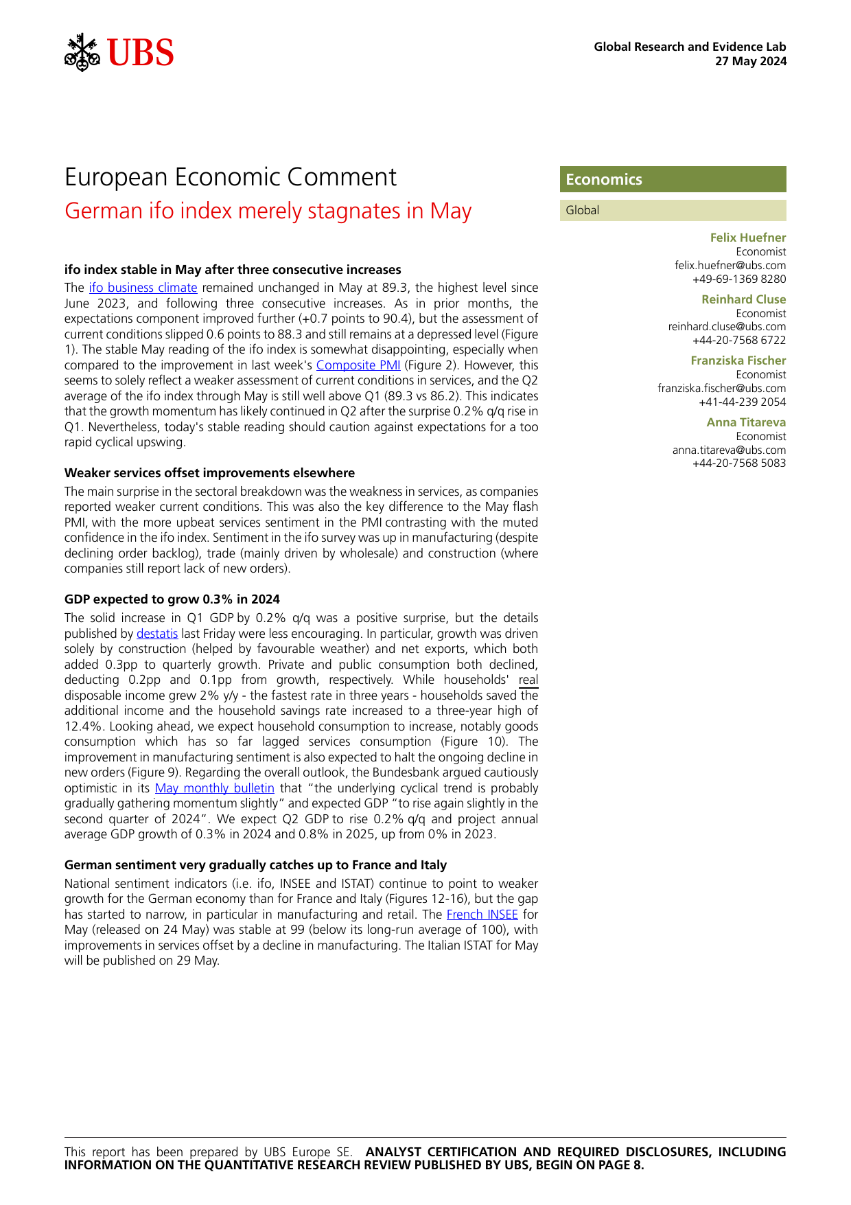 UBS Economics-European Economic Comment _German ifo index merely stagnates...-108408916.pdf