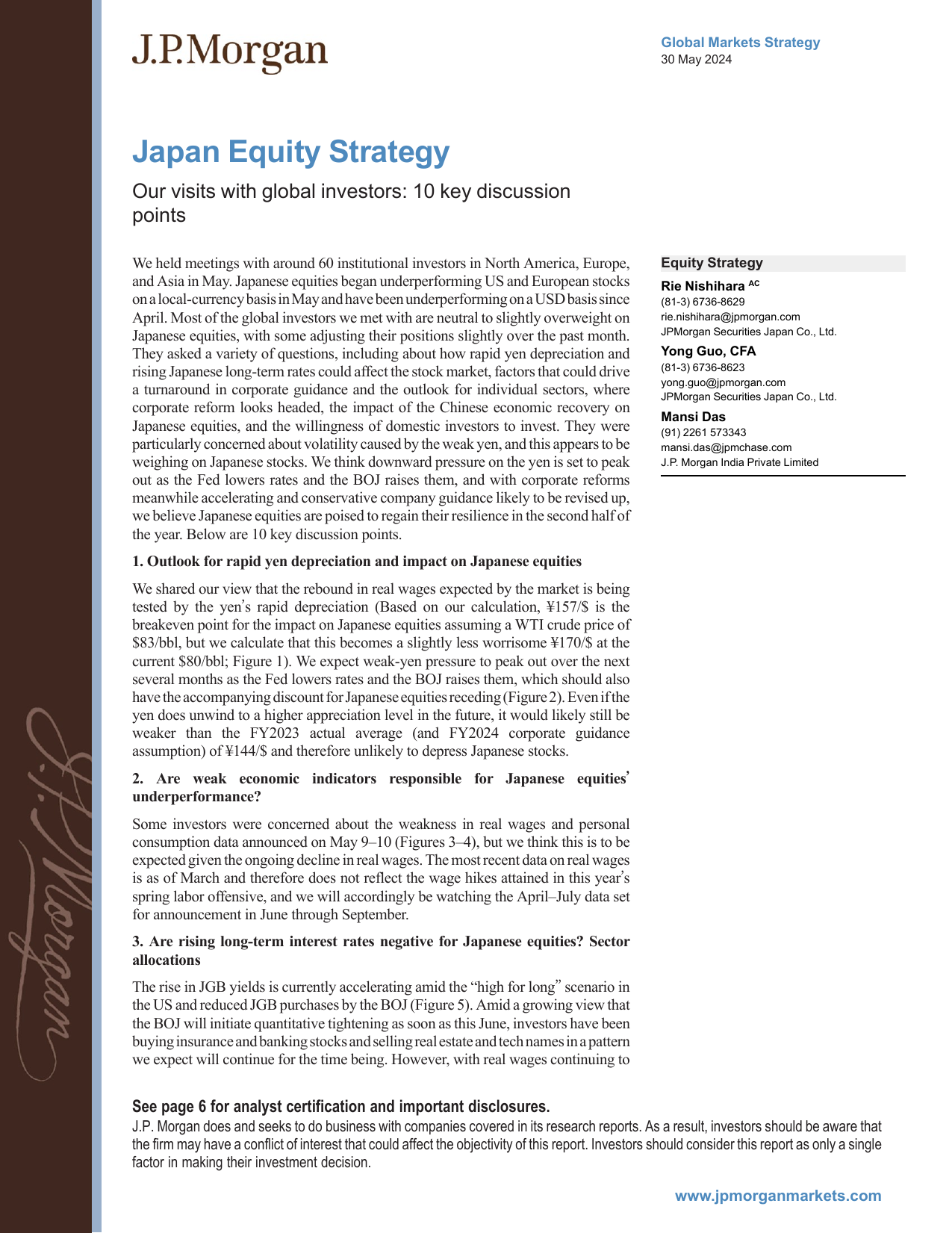 JPMorgan-Japan Equity Strategy Our visits with global investors 10 k...-108460408.pdf