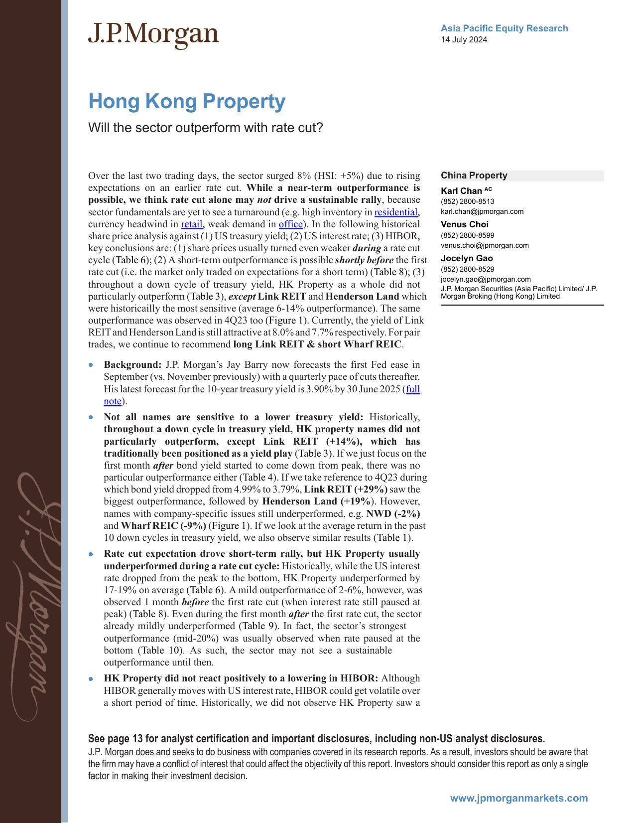 JPMorgan-Hong Kong Property Will the sector outperform with rate cut-109216931.pdf